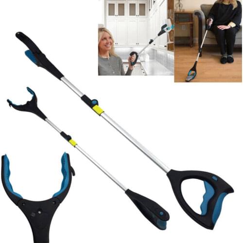 84 cm Grab Tool Disabled Pick up Helping Hand Grabber Long Reach Arm Extension Tool Aluminum Rubber Arm Extension Trash Clip