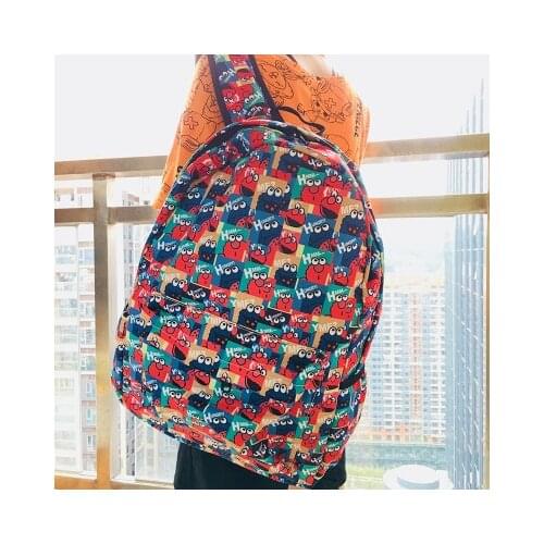 IVYYE Sesame Street Smile Fashion Backpacks Rucksacks Cartoon Backpack Casual Student Schoolbags travel Knapsack Unisex Gift New