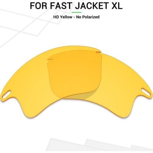 Mryok Replacement Lenses for Oakley Fast Jacket XL Sunglasses HD Yellow