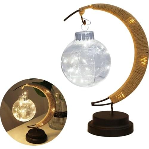 LED Table Battery Powered USB Lovely Lamp with Iron Frame Warm Light Home Bedroom Romantic Decoration