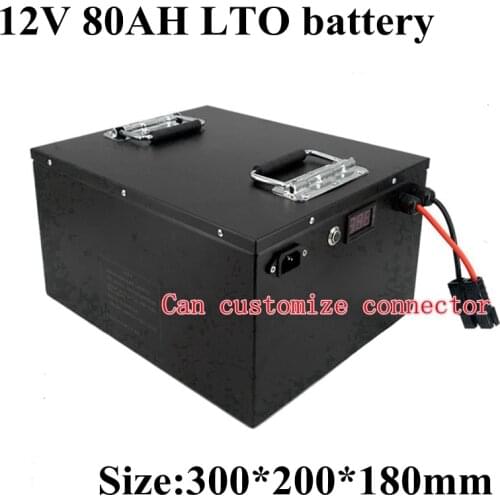 Waterproof 12v 80ah LTO Battery Pack Lithium Titanate Battery Long Life for Outdoor Power Supply Solar System + 10A Charger