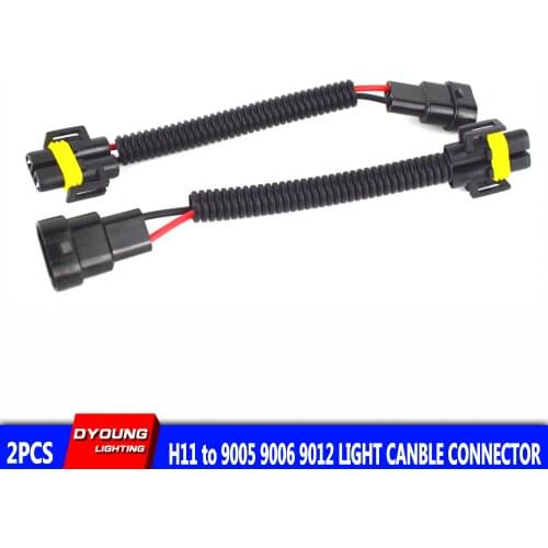 Fog Light Wiring Harness H11 H8 H9 Plug Connector To 9005 9002 9012 Led Hid Halogen Headlight Cable Base Adapter Dyoung 2Pcs/Lot