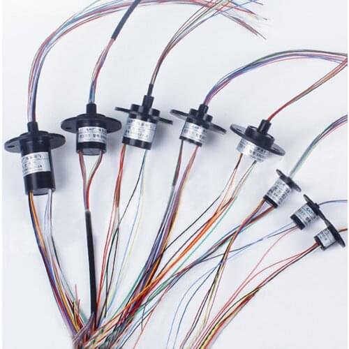 1PC Dia.12/22mm 6CH/12CH/15CH/18CH/24CH 2A Rotary Conductive Slipring RC UAV Excavator Cap Type Electric Collecting Slip Ring