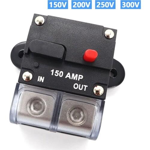 150A-300A Circuit Breaker Fuse Reset Car Truck Audio Circuit Breaker Fuse Holder Recoverable Circuit Breaker Fuse Holder