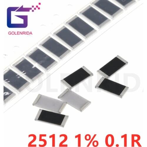 50PCS 2512 SMD Resistor 1W 1% 0.1R 0.1 ohm R100