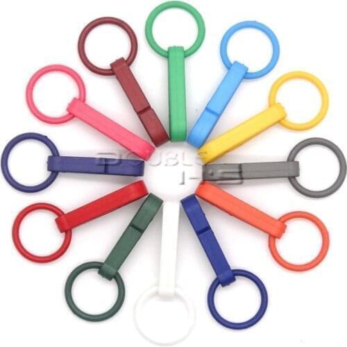 500pcs/lot Colorful Gloves Hook Plastic Buckles Snap Hook With O-Ring Used For Shower Curtains