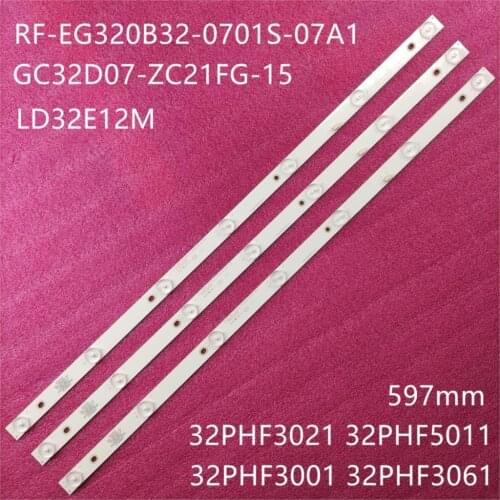 597mm LED TV Bands For DEXP F32D7000B 32inch LED Bars Backlight Strips Line ShineOn GC32D07-ZC21FG-15 Rulers Array 2D02296