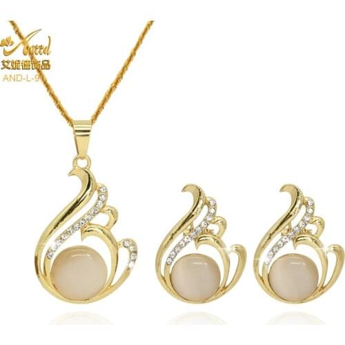 ANIID Necklace Set Gold Earing Jewelery For Womens Pendant Bridesmaid Dubai Accessoires Vintage Luxury Designers 24k Hawaiian