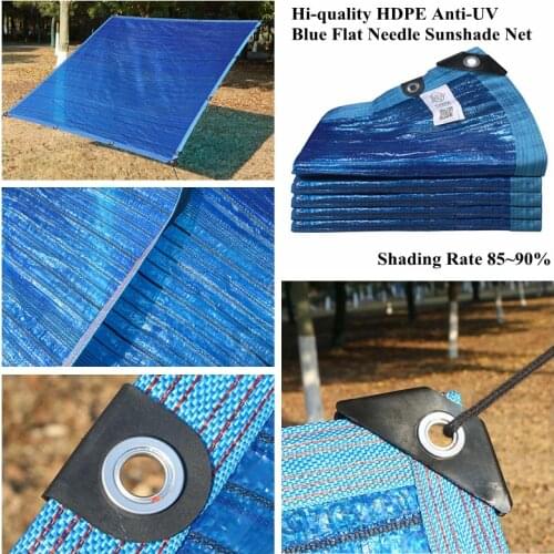 Anti-UV HDPE Blue Flat Needle Sunshade Net Greenhouse Succulent Plant Shading Net Outdoor Swimming Pool Sun Shade Cloth Awning