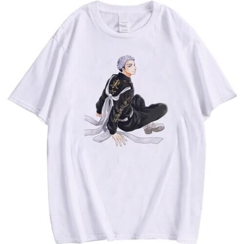 CLOOCL White Cotton T-Shirts Japan Anime Men Clothing Tokyo Revengers Series 3D Print Tops Unisex Casual Harajuku T Shirts