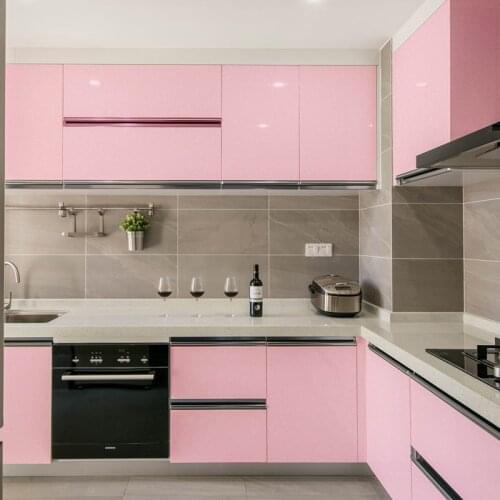 White Self-Adhesive Wall papers PVC Vinyl Pearl Film Sticker Furniture Decoration Kitchen Cabinet Waterproof Countertop Stickers