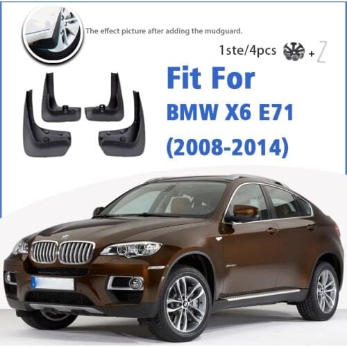 Mudguard For BMW X6 E71 2008-2014 Front Rear 4pcs Mudflaps Mudguards Car Accessories Auto Styline Splash Guard Fender Mud Flap