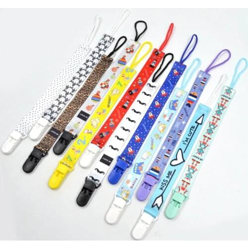 Baby Pacifier Clip Chain Ribbon Dummy Holder Chupetas Soother Pacifier Clips Leash Strap Nipple Holder For Infant Feeding I0123