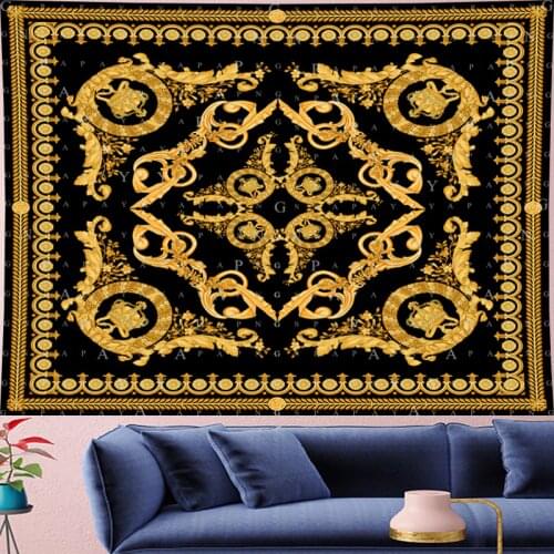 Court style retro Deconstruction panther Tapestry wall hanging crown Yoga Mat Tapestries goblen tapestry wall hanging flower new