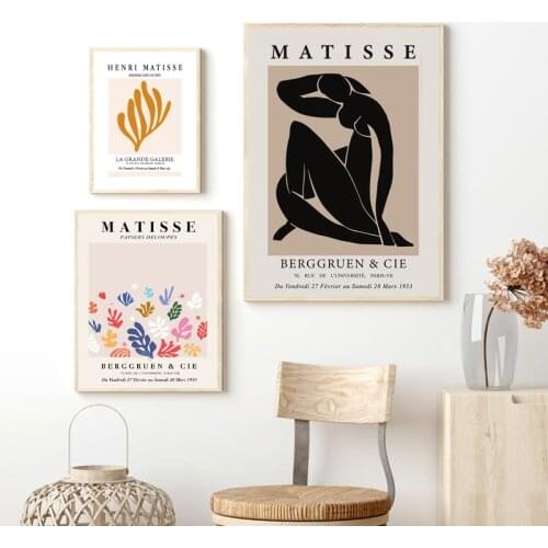 Henri Matisse Abstract Painting Artwork Canvas Prints Matisse Tate Modern Exhibition Poster Gallery Wall Art Pictures Home Decor