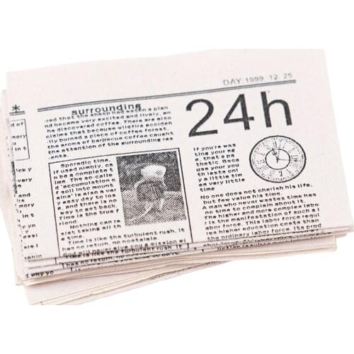 A Bundle Of Dollhouse Miniature Newspaper Mini Magazines Books Model Dollhouse Newspaper Accessories