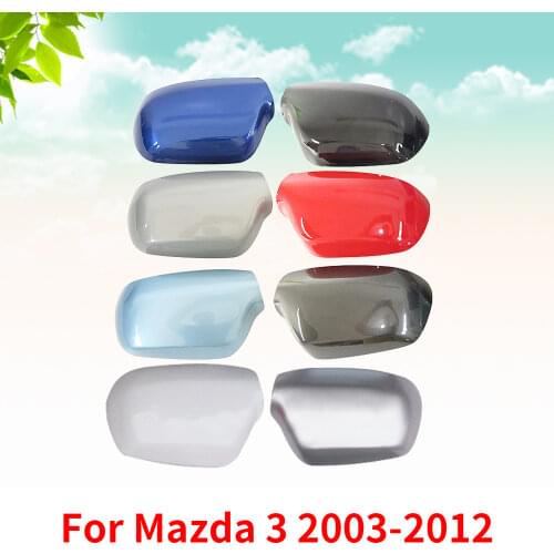 CAPQX For Mazda 3 Mazda3 2003-2012 Car Side Mirror Cover rear view Mirror Lid Housing Rearview Mirror Shell house hood