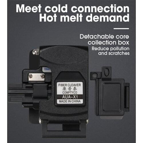 New AUA-X1 High-precision Fiber Cleaver with Waste fiber box, Fiber Optic Cable Cutter, Fiber Fusion Splicer Cutter