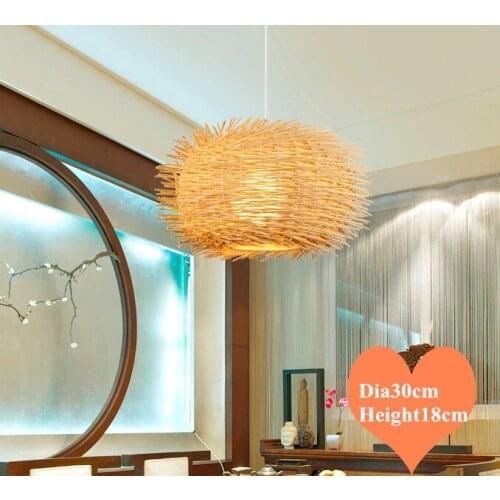Southeast Asia style hand knitting rattan art Chandelier Modern rural E27 LED lamp for porch&parlor&stairs&corridor LHDD047