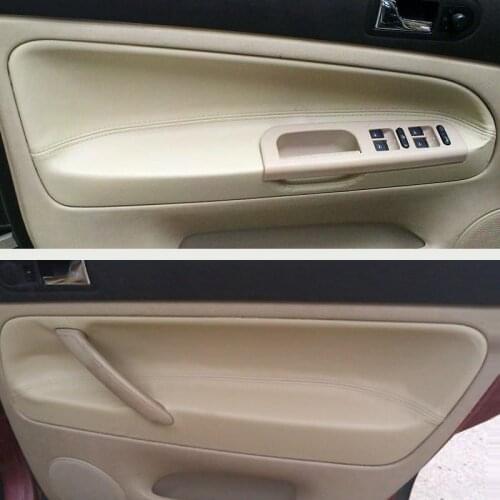 LHD Car Microfiber Leather Door Handle Armrest Panel Cover Trim For VW Passat B5 1998 1999 2000 2001 2002 2003 2004 2005