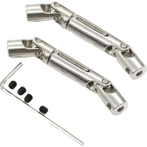 2Pcs Upgrade Metal Universal 57-71mm Transmission Shaft Replacement for WPL D12 Feiyu JJRC 1:16 RC Car Parts