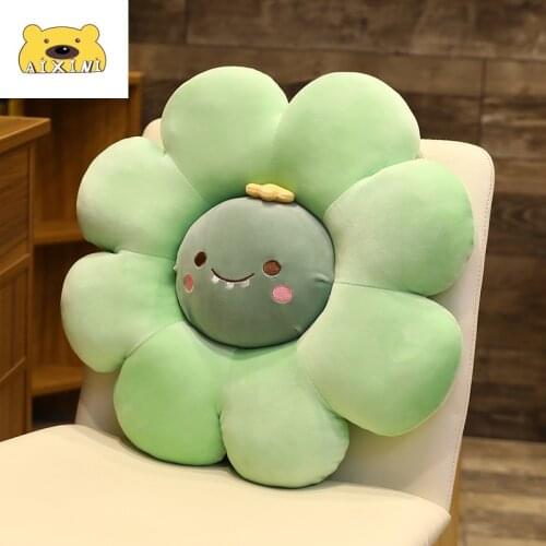 Plush Soft Toy Flower Mat Big Flower Decor Home Stuffed Plant Flower Throw Pillow Cushion Kawaii Cute Pillow Dinosaur Rabbit Pig