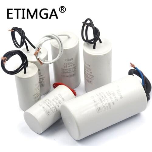 Start capacitor CBB60 3UF~ 80UF washing machine capacitor 4/5/6/8/10/15/20/25UF water pump drying and dehydration double barrel