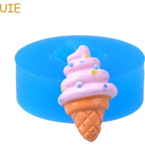 XYL023U 22.5mm Ice Cream Silicone Push Mold - for Dessert, Fondant, Sugarcraft, Cabochon Candy, Gum Paste, Icing, Resin Clay