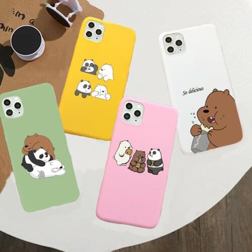 Funny Cartoon Bear Soft candy Silicone phone case For iPhone 11 Pro XS MAX XR X 7 8 6Plus SE 2020 Candy Soft Silicone Phone case