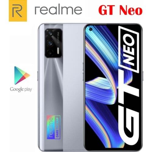 Original Realme GT Neo 5G Mobile Phone 8GB 128GB Dimensity 1200 Octa Core 50W Fast Charger Android 11 64MP 6.55 inch 120Hz