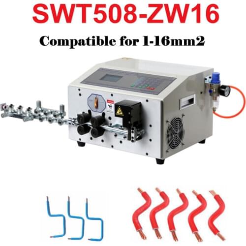 SWT508-ZW16 wire stripping bending machine 4 rollers 650w for angle bender and PVC wire bending pipe hydraulic for 1-16mm2