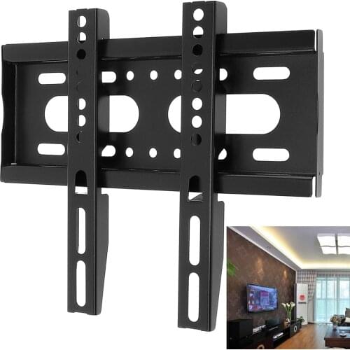 Universal 25KG TV Wall Mount Bracket Fixed Flat Panel TV Frame with Mounting Accessories Set Fit for 14-42 Inch LCD LED Monitor