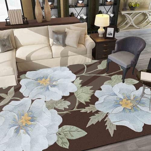 Japan And Korean Floral Carpets For Bedside Hallway Bedroom Living Room Aisle Brand Non-slip 100% Wool Ingredient Carpets