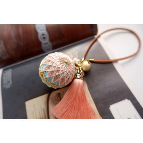 Janpanese style Beautiful Luky FLOWERS 4cm blue Temari hand ball/Temari ball Material package(make by yourself) DIY