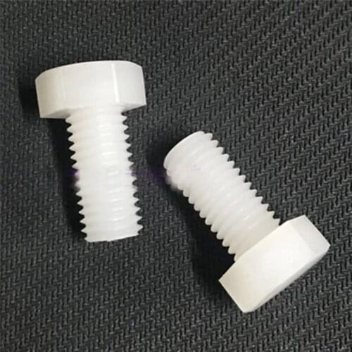 1Pcs M16 PVDF corrosion resistant plastic bolt Strong acid and alkali resistance Allen Hexagon head Screw Length 55mm-100mm