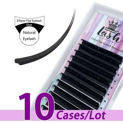 10case/lot Fast ship ellipse eyelashes makeup ellipse mink eyelashes C D curl soft natural faux mink lashes faux cils maquiagem