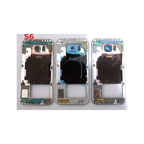 5Pcs Middle Frame for Samsung Galaxy S6 G920F S6 Edge G925F G925A G925T Middle Housing Screen Plate Replacement Repair Parts
