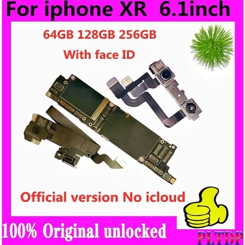 100% Original Mainboard With Face ID For iPhone XR Motherboard unlocked Free iCloud logic board With full Chips Good Tested