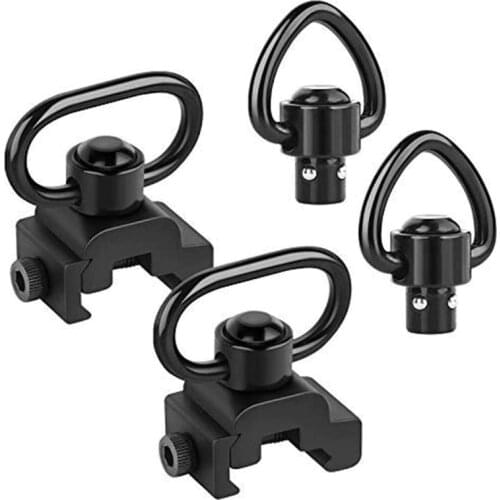 4pcs Strap Ring Detachable Sling Mount Adapter 360° Rotation QD Strap Buckle Ring Rifle Shotgun Hunting Shooting Accessoies