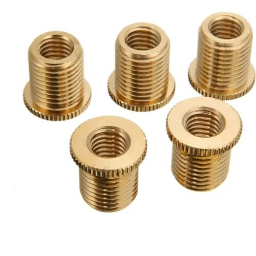 5pcs Universal M8x1.25 Aluminum Alloy Car Auto Gear Shift Knob Thread Screw Adapter Nuts Insert Replace Parts