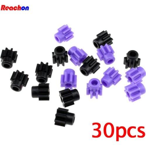 Free Shipping 30PCS 8T Pinion Plastics Gears For DIY Tamiya Mini 4WD Car Model 94577 Purple Black