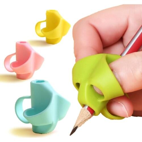 3Pcs/Set Children Pencil Holder Correction Writing Hold Pen Grip Posture Tool Silicone writing posturecorrector Stationery