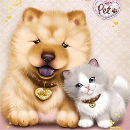Pet Cartoon Animal DIY Embroidery Cross Stitch 11CT Kits Needlework Craft Set Cotton Thread Printed Canvas Home Sell