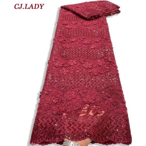 French Lace Fabric 2021 High Quality Lace With Stone Latest African Embroidery Tulle Lace Fabric Nigerian Lace For Wedding Dress