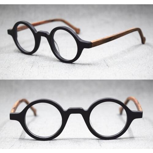 38mm Small Vintage Round Hand Made Men Women Full Rim Acetate Retro +50 +75 +1 +125 +150 +175 +2 +250 +3 +350 +375 +4 +425 +450