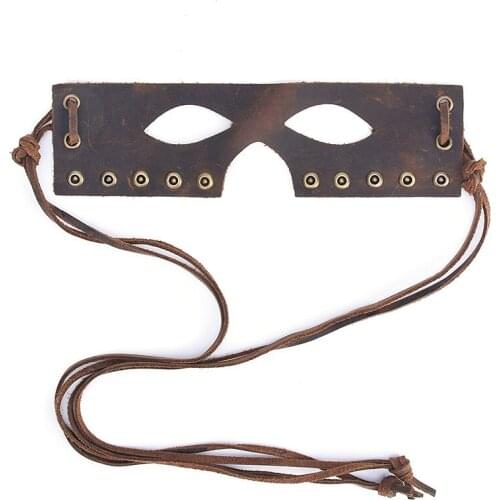 High Grade Retro Women Cowhide Eye Mask Erotic Toys Costume Gothic Nightclub Dance Party Mask Mysterious Sex Toys for Couple
