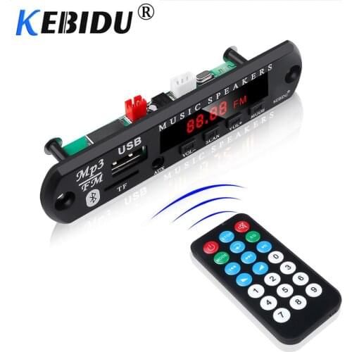 Kebidu MP3 Player Decoder Board Module 5V 12V Wireless Bluetooth 5.0 Amplifier TF Radio USB For Car Audio DIY Speaker Car Kit