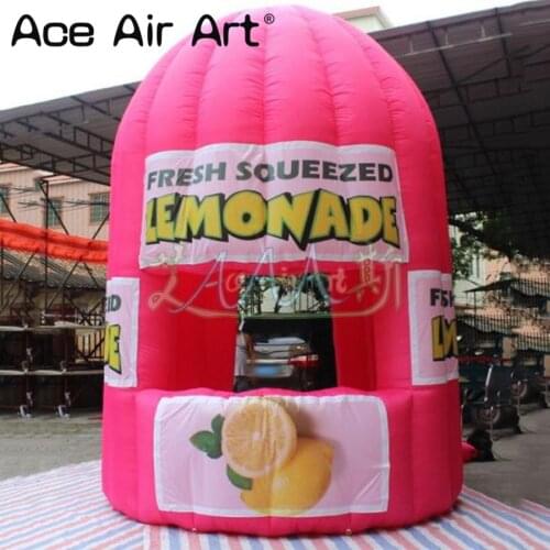 Customized inflatable lemon sale stand booth,juice stall,lemonade concession booth/cold drink sale station kiosk