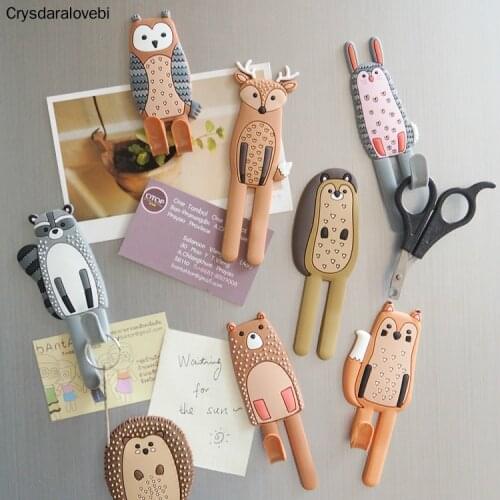 1pc Cartoon Animal Fridge Sticker Souvenir Rabbit Bear Refrigerators Magnetic Sticker Children Toy Christmas Home Decoration