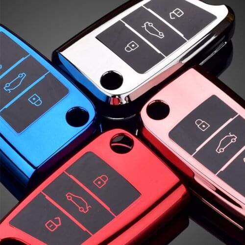 Key Cover New TPU For VW Golf-7 Tiguan-L POLO Car Key Chain For Women Car Keychain Set Car Key Holder Keychain Auto Interior